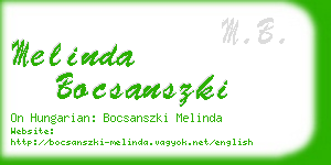 melinda bocsanszki business card